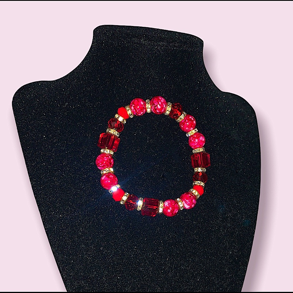 Red beads bracelet